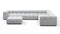 Tufty - Tufty Sectional, Large Right Corner, Light Gray Wool