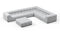 Tufty - Tufty Sectional, Large Right Corner, Light Gray Wool