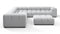 Tufty - Tufty Sectional, Large Right Corner, Light Gray Wool