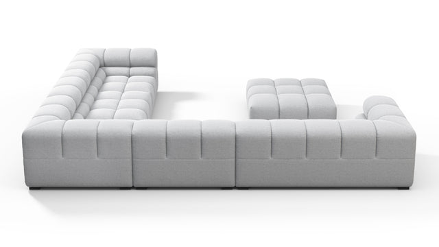 Tufty - Tufty Sectional, Large Right Corner, Light Gray Wool