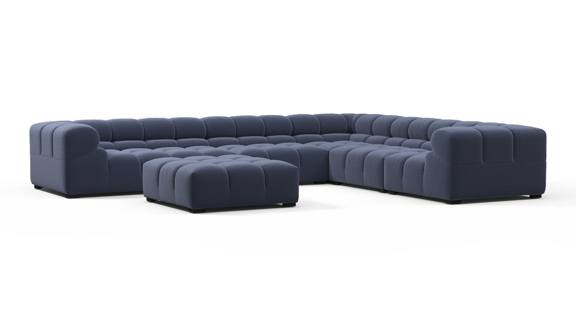Tufty - Tufty Sectional, Large Right Corner, Royal Blue Wool
