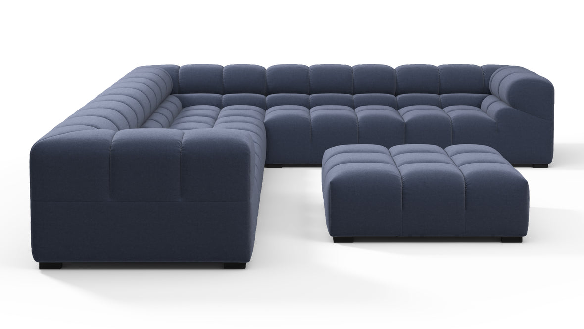 Tufty - Tufty Sectional, Large Right Corner, Royal Blue Wool