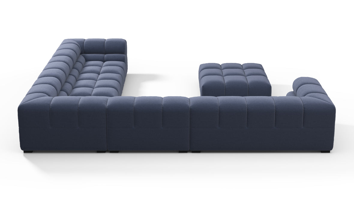 Tufty - Tufty Sectional, Large Right Corner, Royal Blue Wool