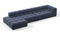 Tufty - Tufty Sectional, Large, Left Chaise, Royal Blue Wool