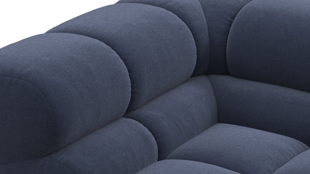 Tufty - Tufty Sectional, Large, Right Chaise, Royal Blue Wool