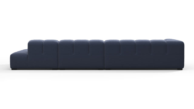 Tufty - Tufty Sectional, Large, Right Chaise, Royal Blue Wool