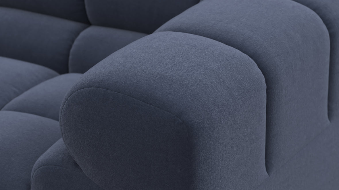 Tufty - Tufty Sectional, Left Corner, Royal Blue Wool