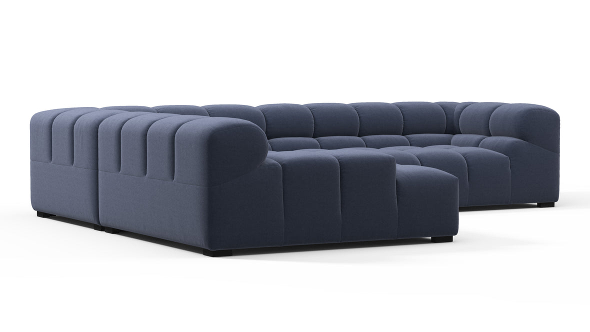 Tufty - Tufty Sectional, Left Corner, Royal Blue Wool