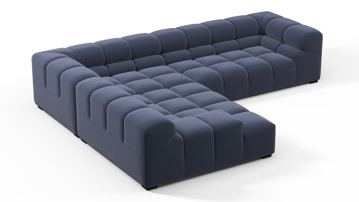 Tufty - Tufty Sectional, Left Corner, Royal Blue Wool