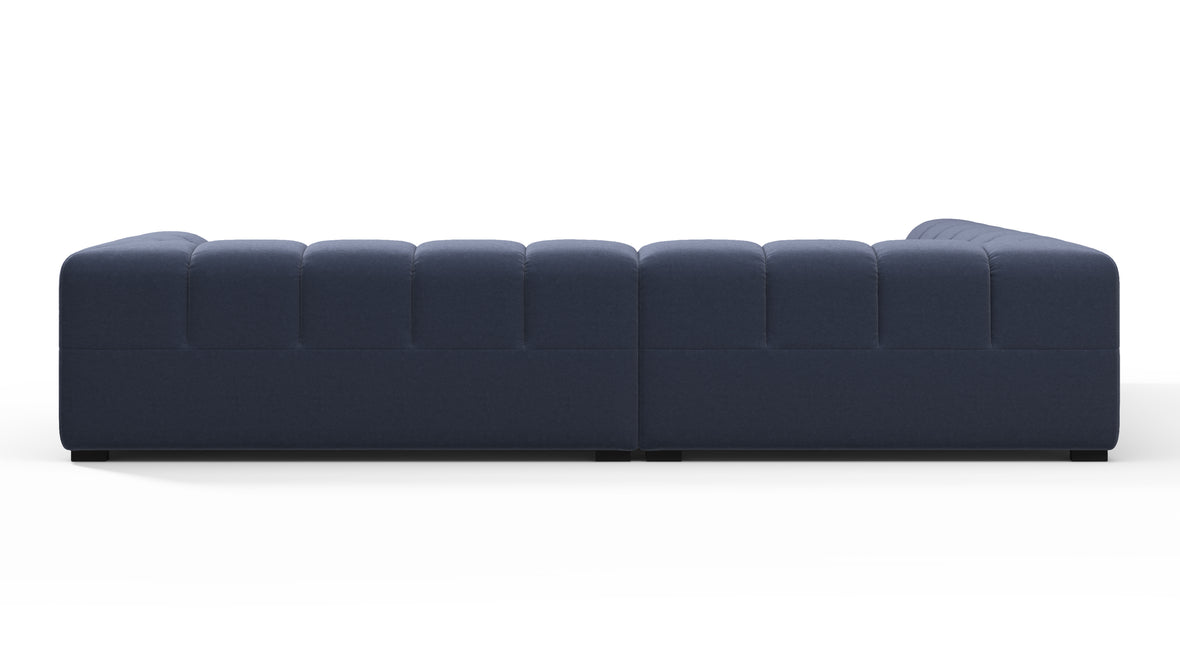 Tufty - Tufty Sectional, Left Corner, Royal Blue Wool