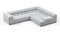 Tufty - Tufty Sectional, Right Corner, Light Gray Wool