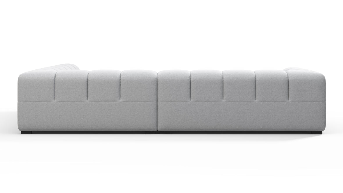 Tufty - Tufty Sectional, Right Corner, Light Gray Wool