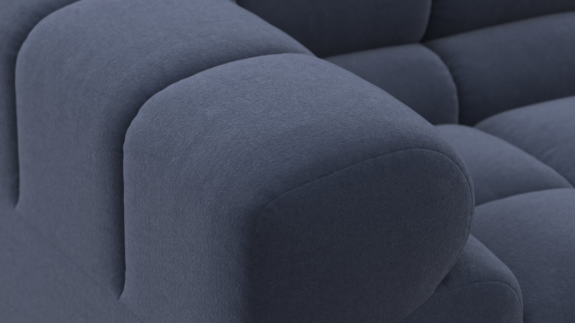 Tufty - Tufty Sectional, Right Corner, Royal Blue Wool
