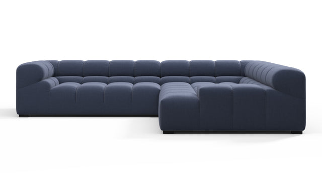 Tufty - Tufty Sectional, Right Corner, Royal Blue Wool