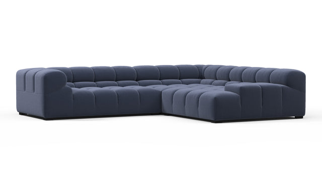 Tufty - Tufty Sectional, Right Corner, Royal Blue Wool