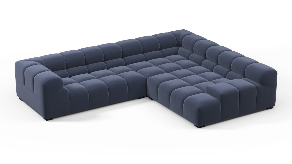 Tufty - Tufty Sectional, Right Corner, Royal Blue Wool