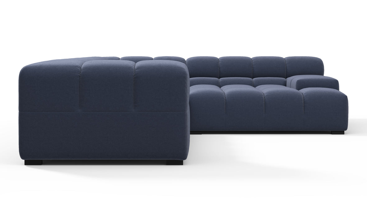 Tufty - Tufty Sectional, Right Corner, Royal Blue Wool
