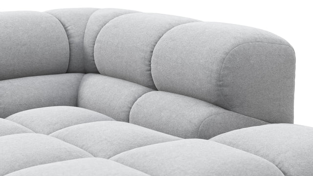 Tufty - Tufty Sectional, Small L, Left, Light Gray Wool
