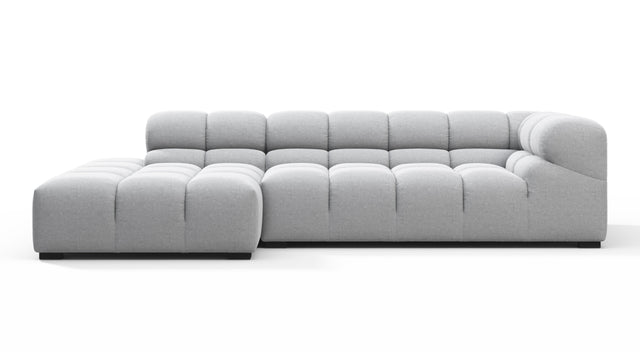 Tufty - Tufty Sectional, Small L, Left, Light Gray Wool