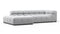 Tufty - Tufty Sectional, Small L, Left, Light Gray Wool