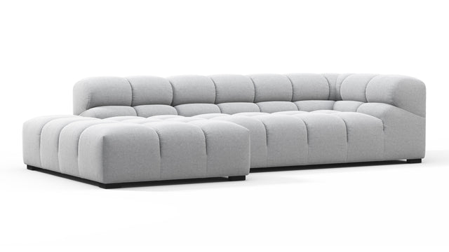 Tufty - Tufty Sectional, Small L, Left, Light Gray Wool