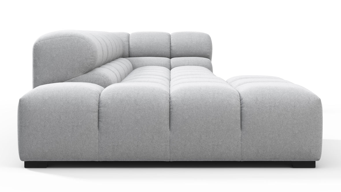 Tufty - Tufty Sectional, Small L, Left, Light Gray Wool
