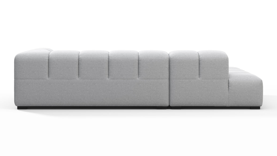 Tufty - Tufty Sectional, Small L, Left, Light Gray Wool