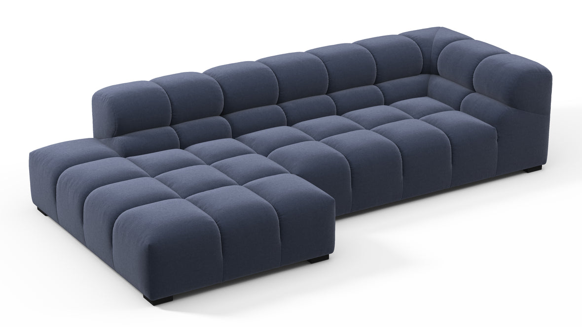 Tufty - Tufty Sectional, Small L, Left, Royal Blue Wool
