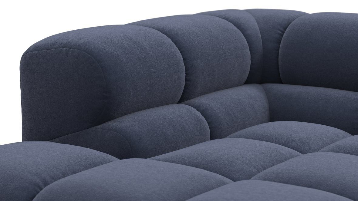 Tufty - Tufty Sectional, Small L, Right, Royal Blue Wool