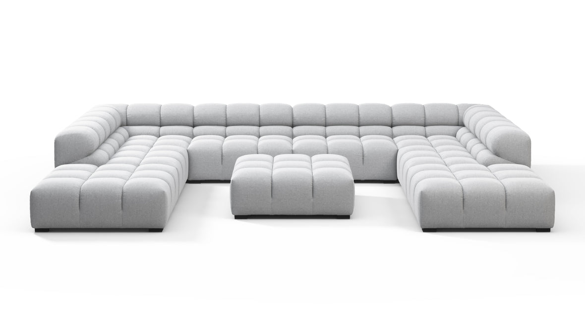 Tufty - Tufty Sectional, U Shape, Light Gray Wool