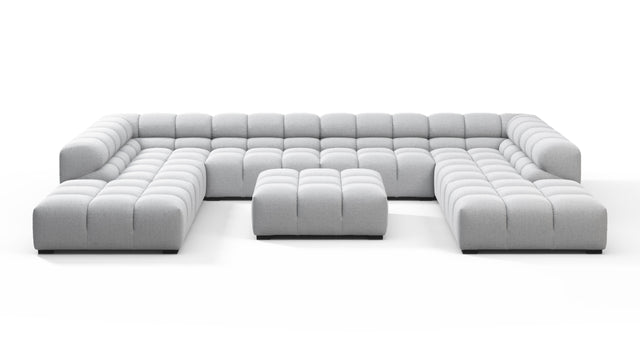 Tufty - Tufty Sectional, U Shape, Light Gray Wool