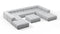 Tufty - Tufty Sectional, U Shape, Light Gray Wool