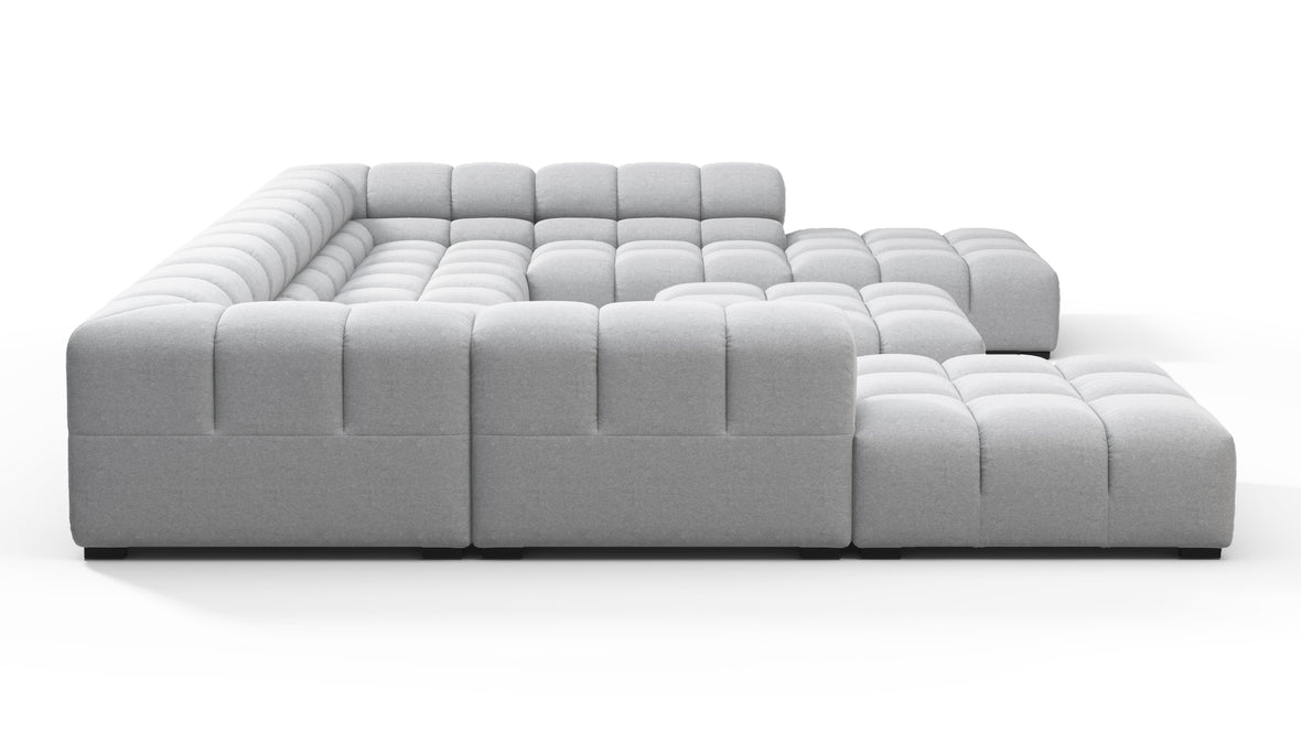 Tufty - Tufty Sectional, U Shape, Light Gray Wool