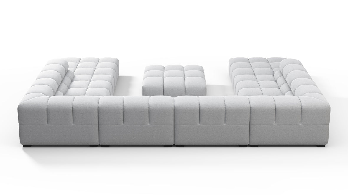 Tufty - Tufty Sectional, U Shape, Light Gray Wool