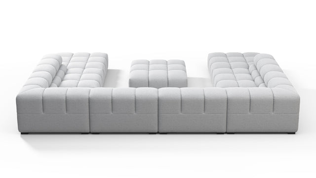 Tufty - Tufty Sectional, U Shape, Light Gray Wool