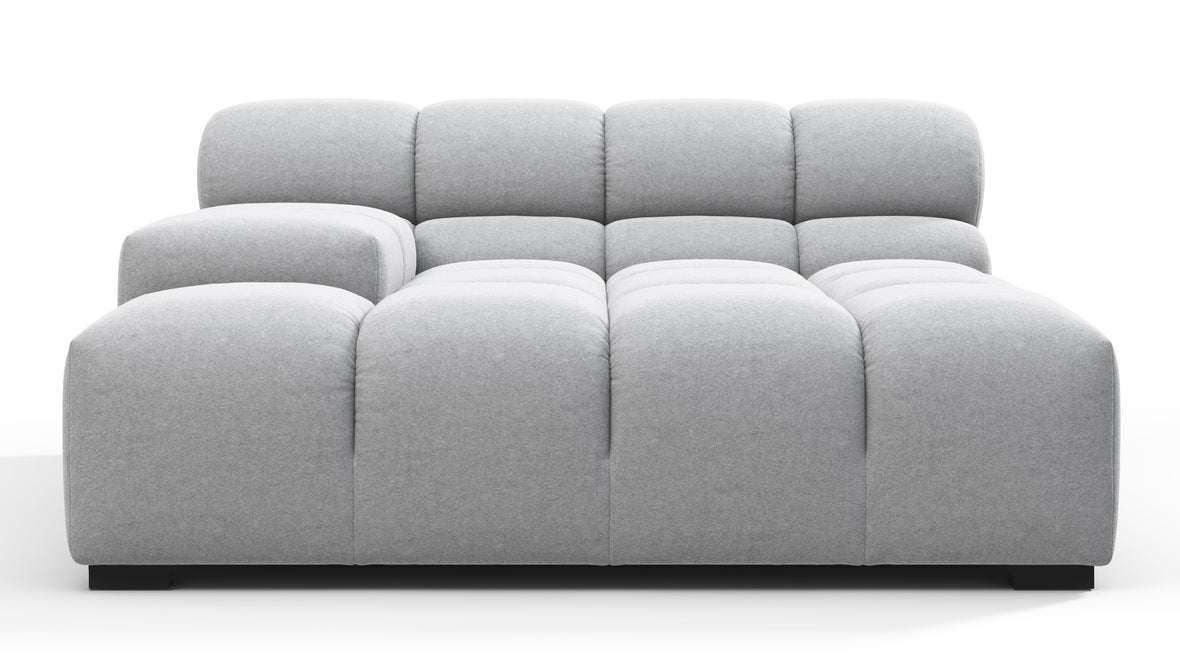 Tufty - Tufty Module, Deep Large Left Arm, Light Gray Wool