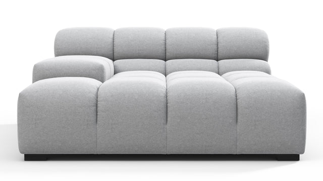 Tufty - Tufty Module, Deep Large Left Arm, Light Gray Wool