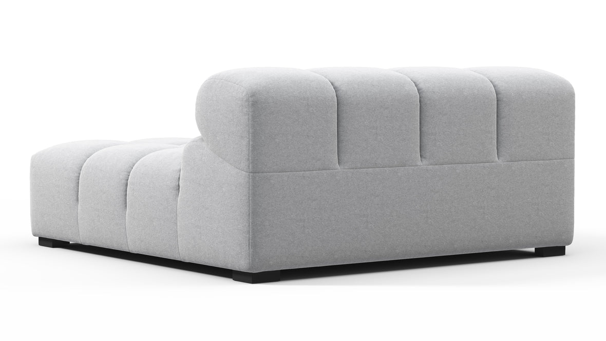 Tufty - Tufty Module, Deep Large Left Arm, Light Gray Wool