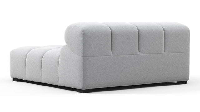 Tufty - Tufty Module, Deep Large Left Arm, Light Gray Wool