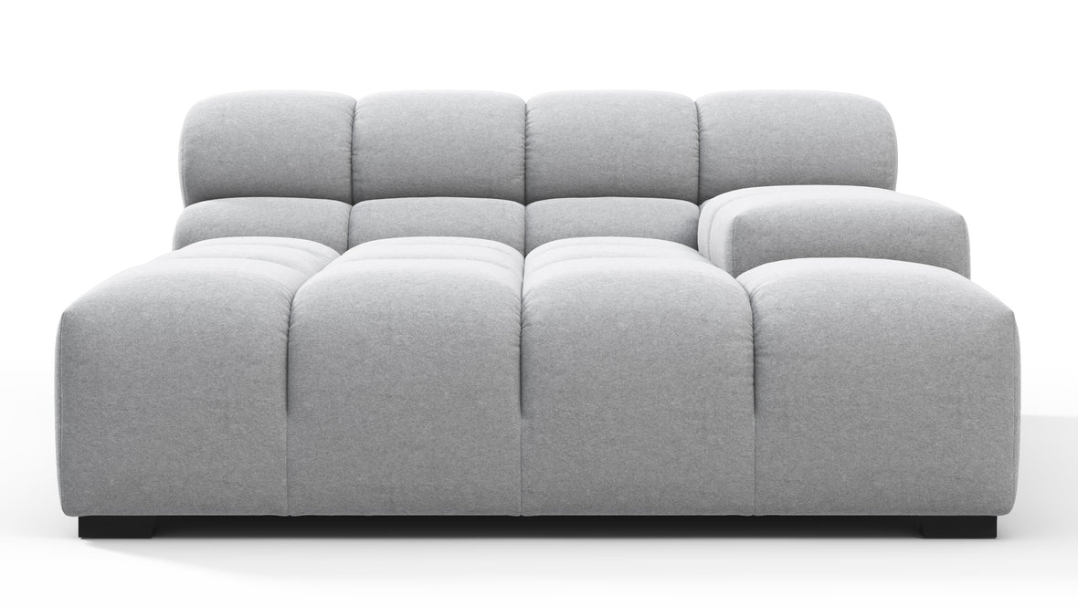 Tufty - Tufty Module, Deep Large Right Arm, Light Gray Wool