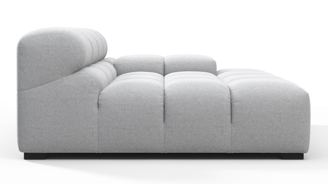 Tufty - Tufty Module, Deep Large Right Arm, Light Gray Wool
