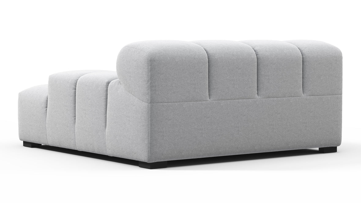 Tufty - Tufty Module, Deep Large Right Arm, Light Gray Wool