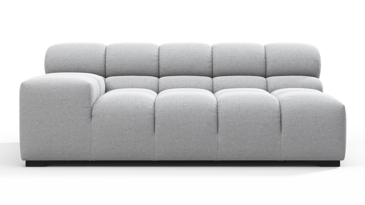 Tufty - Tufty Module, Extra Large Left Arm, Light Gray Wool