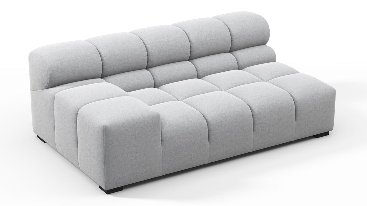 Tufty - Tufty Module, Extra Large Left Arm, Light Gray Wool