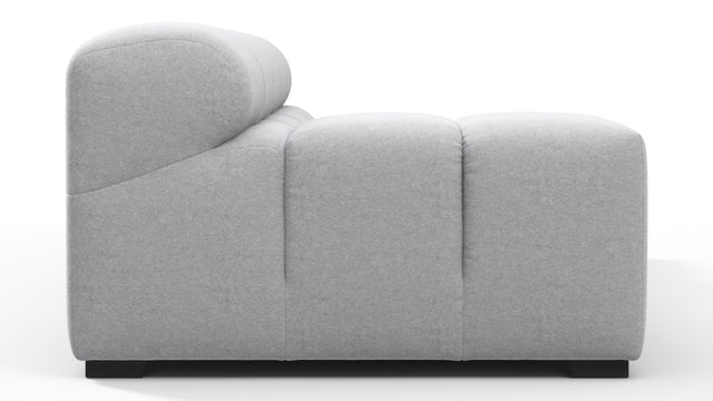Tufty - Tufty Module, Extra Large Left Arm, Light Gray Wool