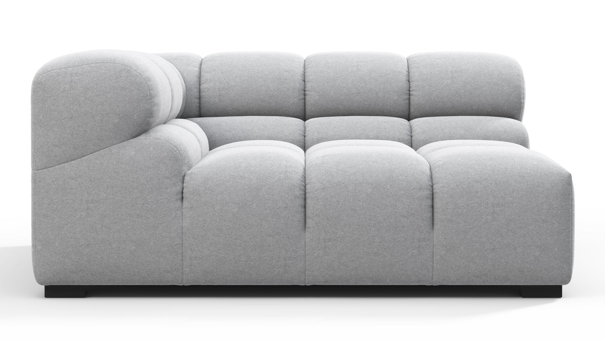Tufty - Tufty Module, Large Left Corner, Light Gray Wool