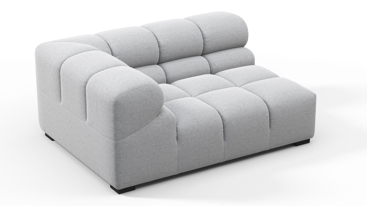 Tufty - Tufty Module, Large Left Corner, Light Gray Wool