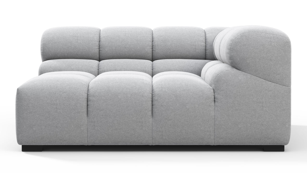 Tufty - Tufty Module, Large Right Corner, Light Gray Wool