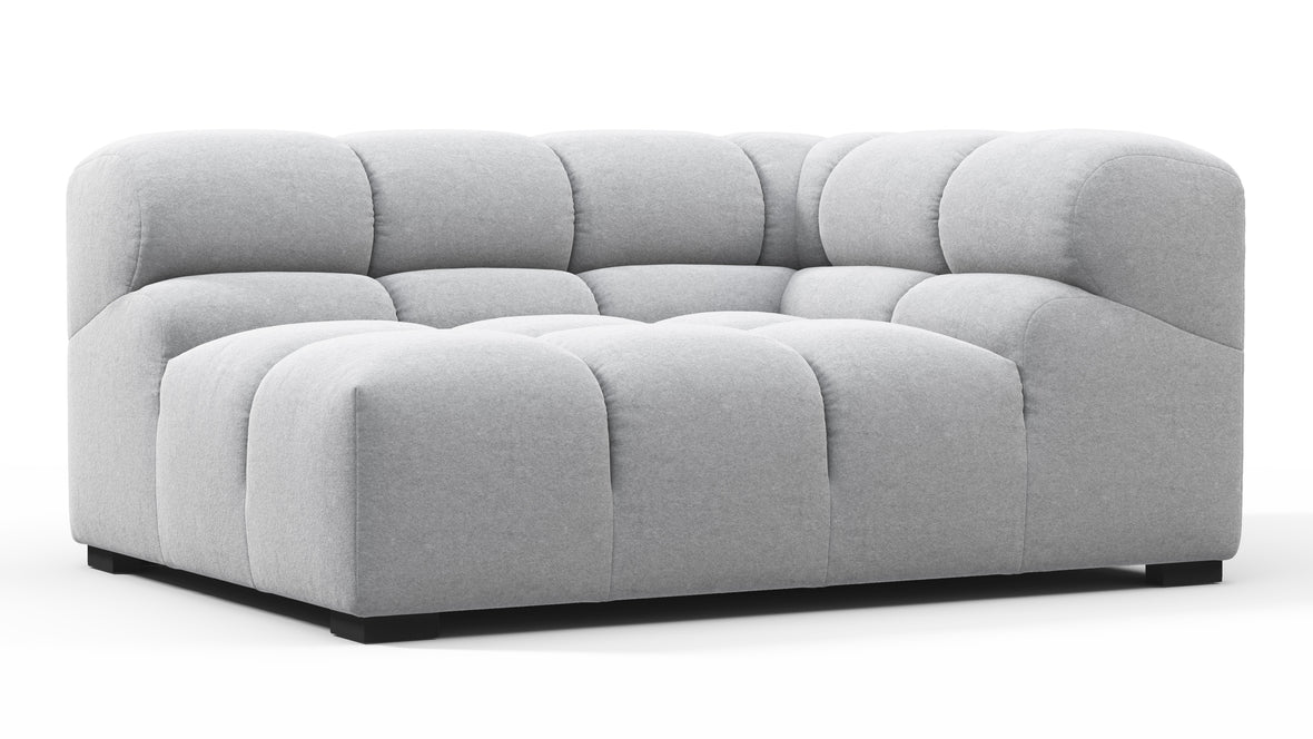 Tufty - Tufty Module, Large Right Corner, Light Gray Wool