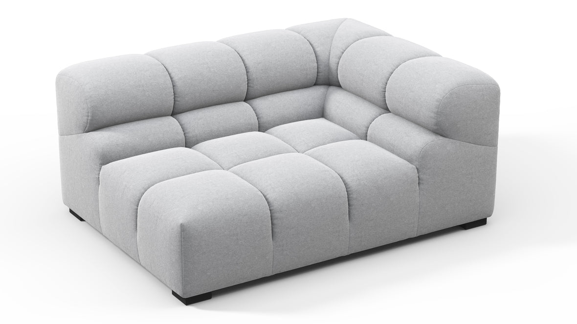 Tufty - Tufty Module, Large Right Corner, Light Gray Wool